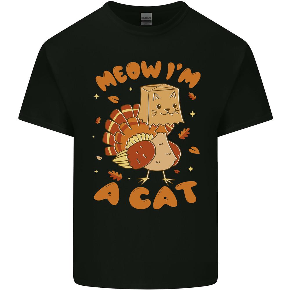 Thanksgiving Christmas Turkey I'm a Cat Mens Light Cotton T-Shirt Unisex T-Shirt
