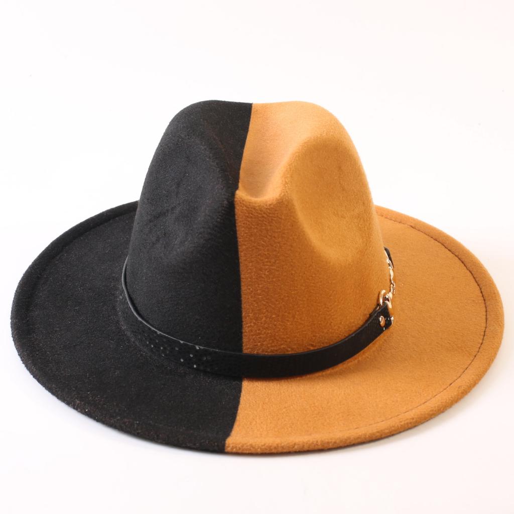 Popular European and American Classic Double-color Wide-brimmed Top Hat Men's and Women's Fashion OL Style Cowboy Hat Jazz Hat