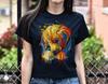 Watercolor Golden Retriever Dog Unisex Shirt S-2XL Black Navy Dark Heather