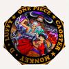 One Piece Monkey D Luffy & Nami CoasterSetUmbrella, Portable 3-Fold Compact Umbrella for Men & Women Gift