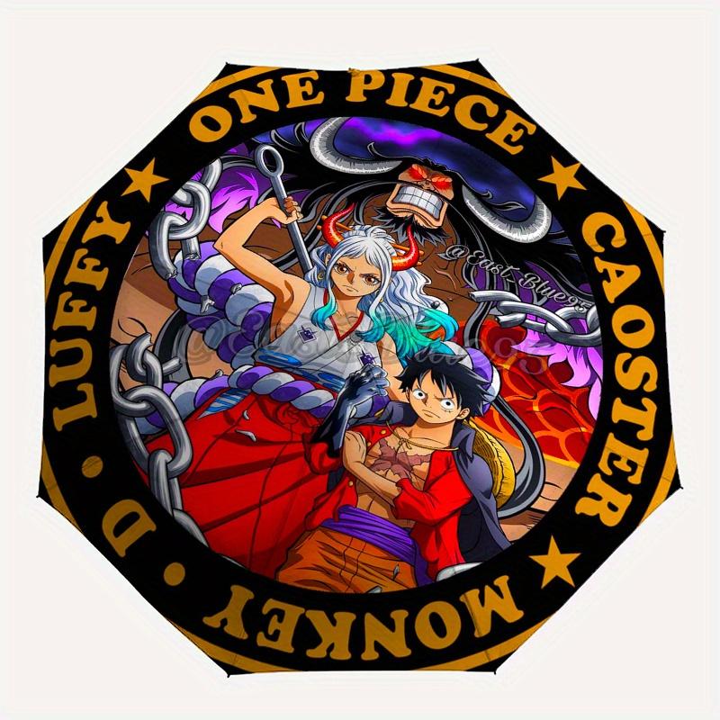One Piece Monkey D Luffy & Nami CoasterSetUmbrella, Portable 3-Fold Compact Umbrella for Men & Women Gift