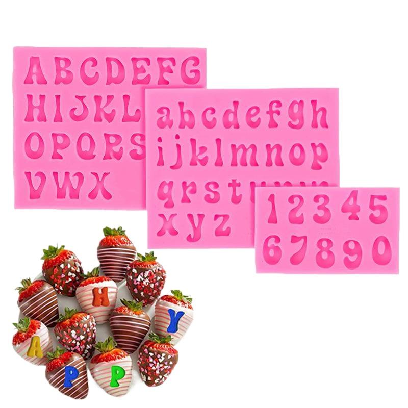 3D Letter Number Silicone Fondant Molds Chocolate Cake Molds Cake Decorating DIY Tools Jelly Cookies Baking Printing Mould