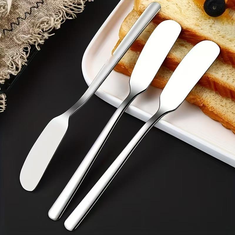 Butter Knife Stainless Steel Long Handled Oiled Cheese Bread Knife Cheese Spreader Kitchen Shovel Multifunctional Butter Shovel