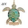 Ornament for Holiday Trees Handmade Sea Glass Coastal Christmas Ornaments, Turtle Seahorse Starfish Modern Home Decor Sailboat Beach Hanging