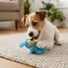 Mop în formă de câine Jucărie câine scârțâitoare Material pluș moale Jucărie de ros pentru câini Timp de distracție pentru câine