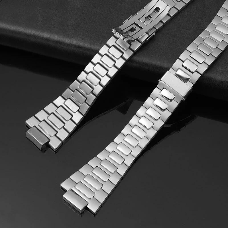 904 Stainless Steel Watch Strap Bracelet Metal With Folding Clasp For Patek Philippe Nautilus 5711 5726 Series Watchband 25-13mm