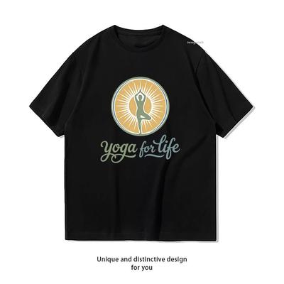 Yoga for Life Tshirt Women Unisex Casual Cotton Graphic T Shirts Creative Streetwear Camisetas Tops Tee Shortsleev