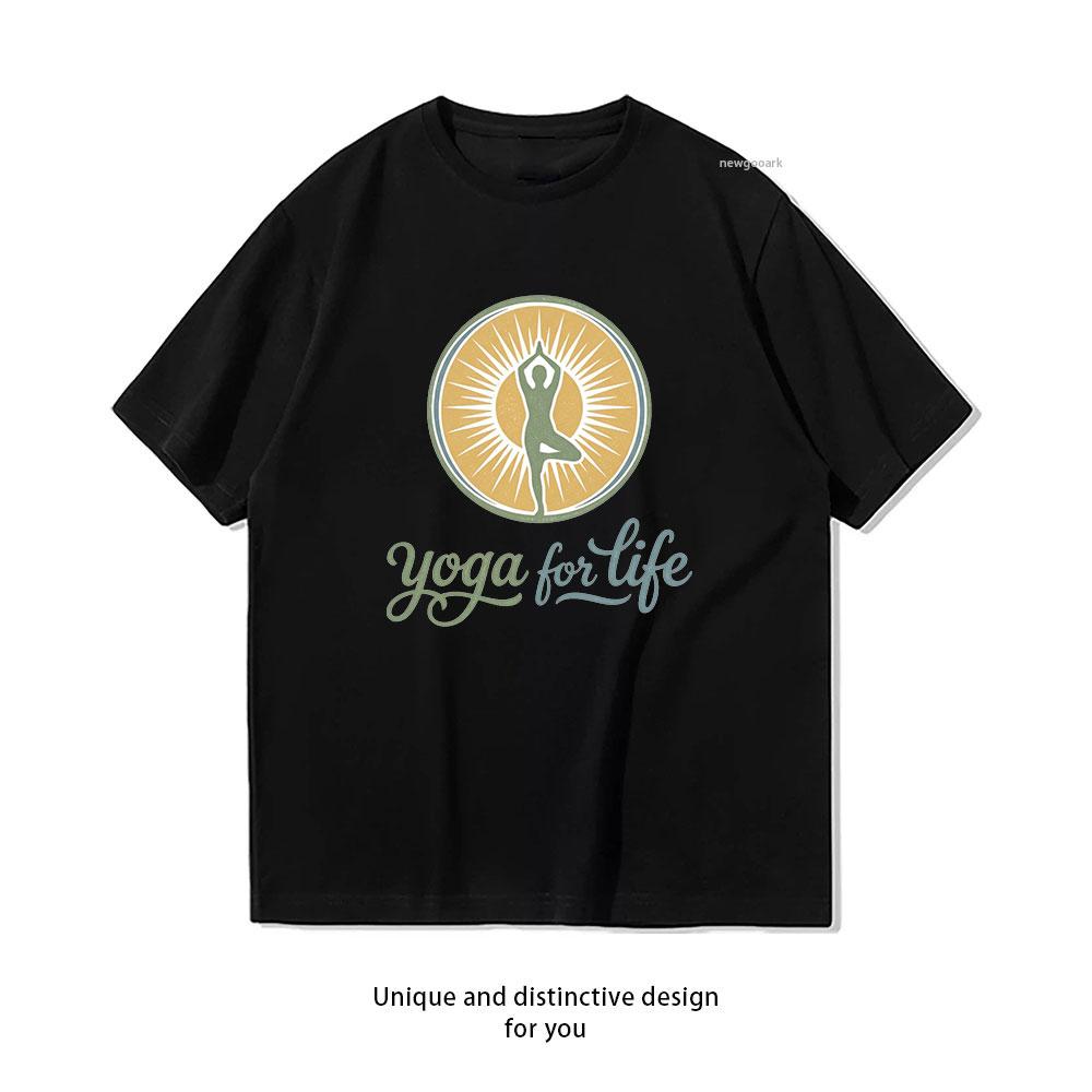 

yoga for life tshirt Women Unisex Casual cotton graphic t shirts Creative streetwear camisetas tops tee Shortsleev S