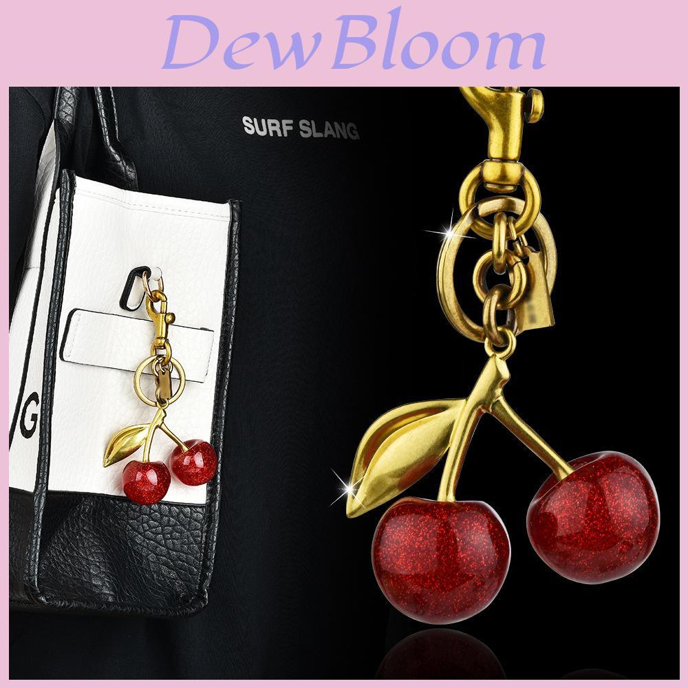 Cute Cherry Keychain With Resin Material For Bag And Car Key Decor Fall