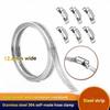 3.5-metre Perforated Steel Strap Hose Tie 304 Stainless Steel Mesh Strap with 12 Fixing Clamps DIY Hose Tie Kit Suitable for Water Pipes Gas Pipe