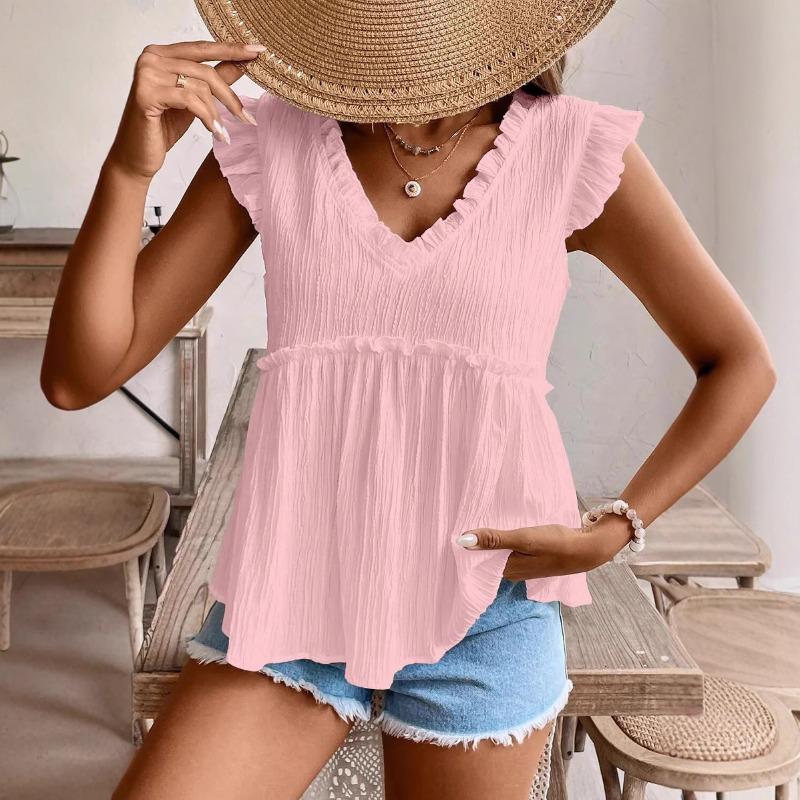 Spring and Autumn New Women's Fit Sexy Deep V Lace Collar Lace Long Sleeve T-Shirt