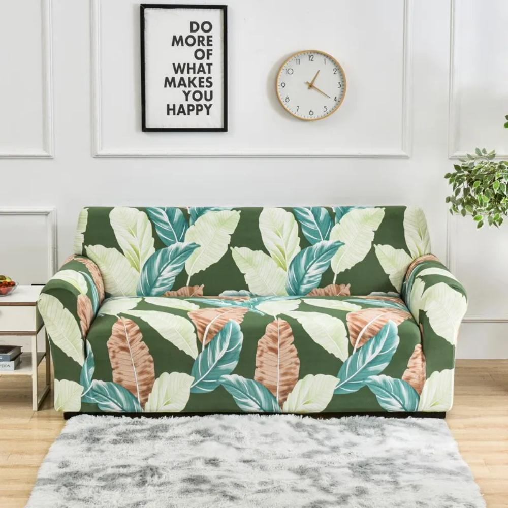 1pc Printed Elastic Sofa Cover Antidirty Spandex Sofa Cover Furniture Protector for Bedroom Office Living Room Home Decor