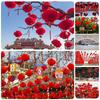 2026 New Year Decoration 3D Honeycomb Hanging Pendants Red Paper Lantern Christmas Navidad Decor Xmas New Year Hanging Ornament