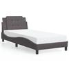 VidaXL Cadre de Lit sans Matelas Zadar, Lit Rembourré, Lit Simple, Lit Adulte de Chambre à Coucher Intérieur, Gris 90x200 cm 3208159