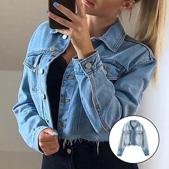 cute ripped jean jacket