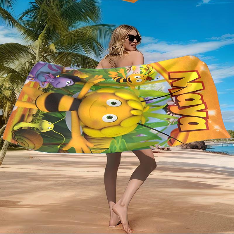 Bee Adventure Maya Beach Towel Microfiber Beach Towel, Lightweight and Quick-Dry, for Summer Travel, Swimming Pool Fan Birthday Gift