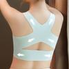 Women Traceless Bra with Chest Pad No Steel Ring Underwear Non-slip Adjustable Wide Strap Back Posture Adjustment Vest Style Bra