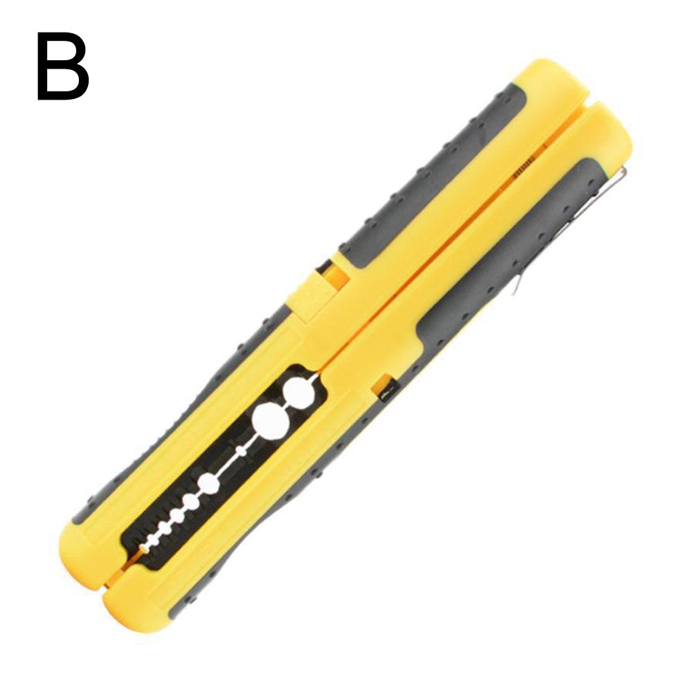 Pen Type Wire Stripper 12.5cm Auto-Adjustable Dual-Blade Tool for AWG10-20/RG59/RG6 Wires,Safe Stripping Locking Mechanism