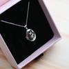 Butterfly Shell Necklace with Photo Album Frame - Gold Retro Design