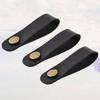LIFKOME Guitar Neck Strap Head Black 3-Pack, Leather, Acoustic, Electric, Bass, Ukulele, Button,