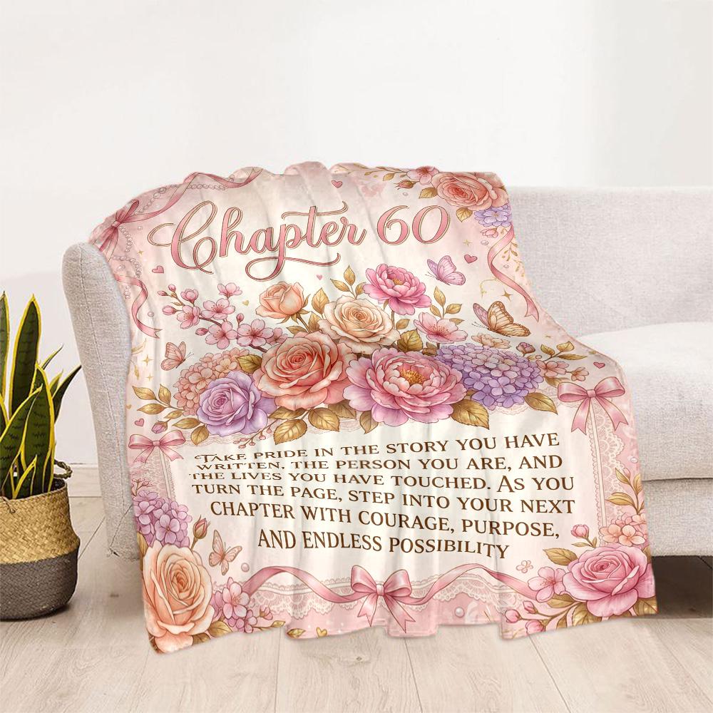 Chapter 60: New Beginnings Flannel Blanket-Soft and Suitable for Sofas,Beds,Offices,Travel,All Seasons,Great Gift for Holidays and Birthdays.