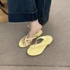 Fashion Female Shoes Cross-Tied Rubber Flip Flops Low Ladies' Slippers 2025 Hawaiian Silver Slides Shoes Low Woman's Slippers Cross-Tied