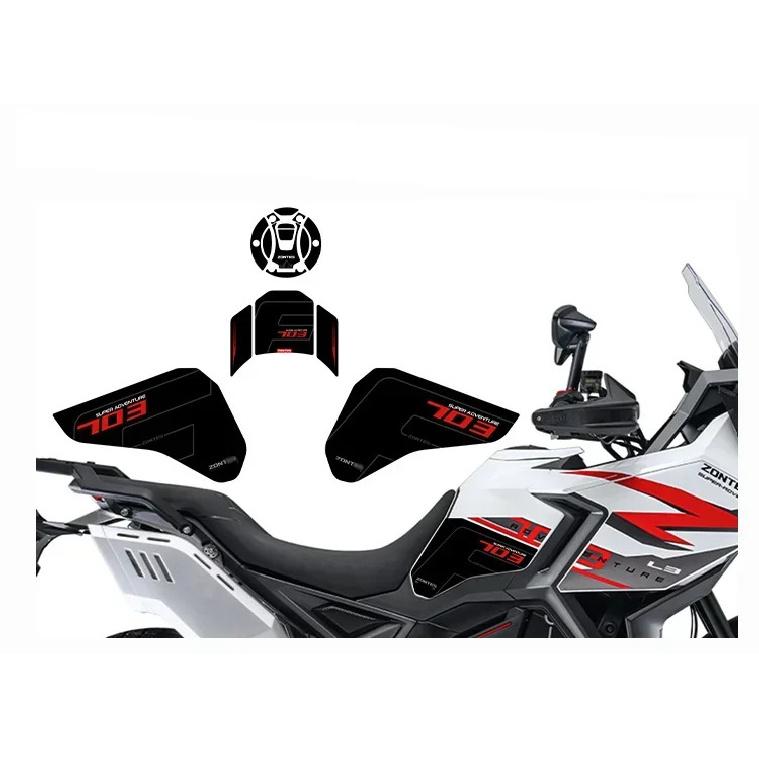 FOR ZONTES 703F 2024 Motorcycle Tank Pad Protector Leather Frosting Sticker Decals Accessoriesr