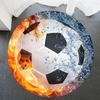 Crystal Velvet Soccer Round Rug, Football Sports Theme Non Slip Floor Mat for Living Room, Bedroom, Kids Room, Home Decor