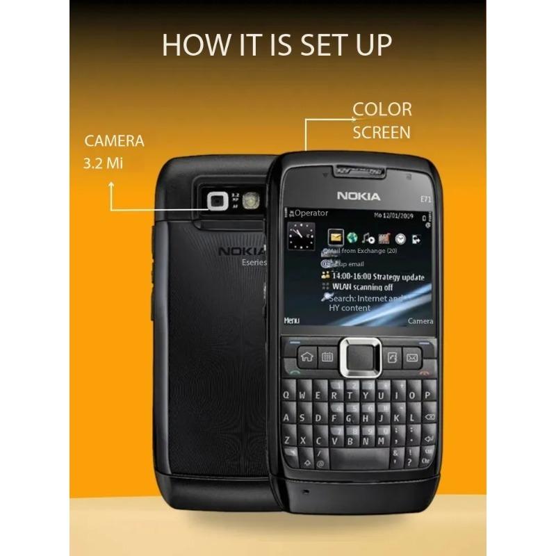 Global Version Nokia Wifi Version E71 3G Bar Key Mobile Phone