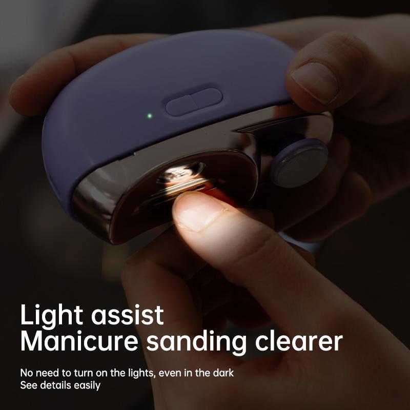 HOMEFISH Electric Nail Clipper 2 in 1 Grinding Polishing Multifunctional Portable Automatic Manicure Grinder