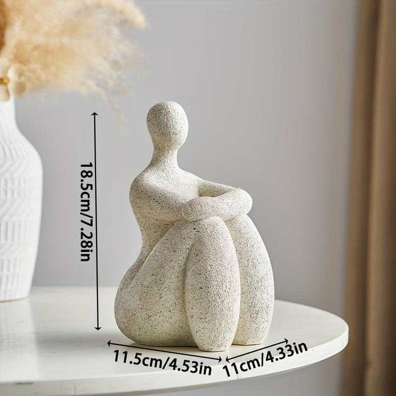 Abstract Seated Figure Home Decor Items Sculptures Minimalist Artistic Resin Statuesinterior Decoration Desktop Accent Ornaments