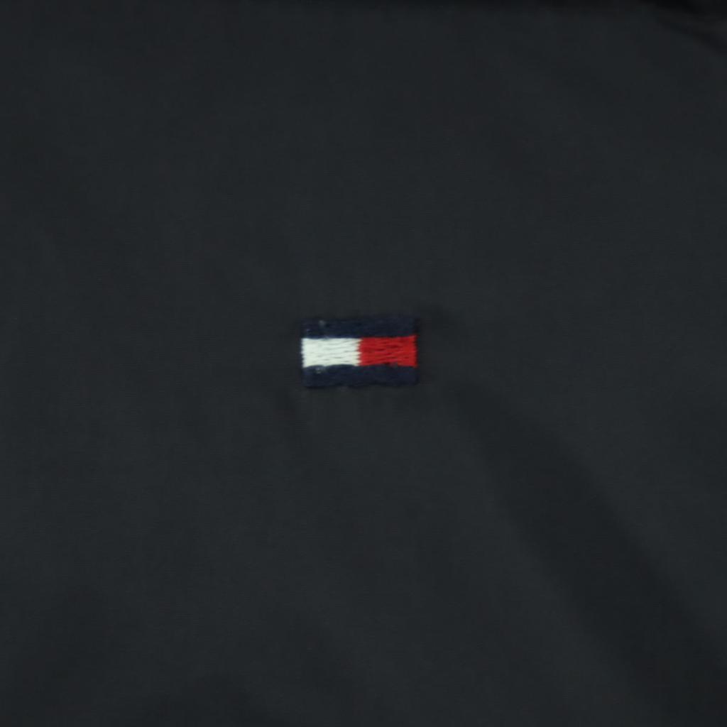Tommy Hilfiger Jachetă de puf cu logo mic cu mânecă lungă M negru Bărbați Folosit