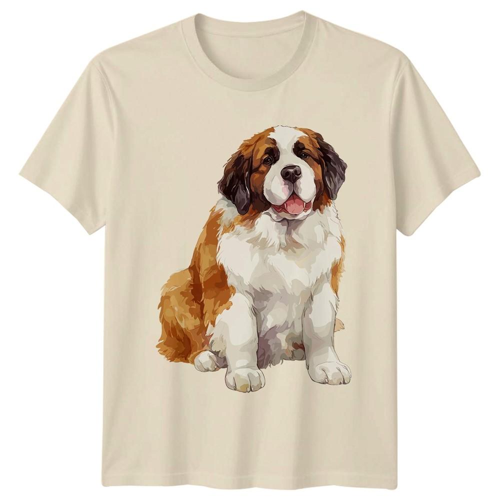 Saint Bernard TShirt Dog Lover Gift For Him And Her