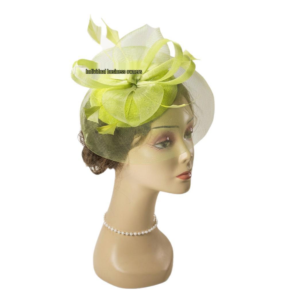 Elegant Feather Bridal Fascinator for Tea Party or Derby