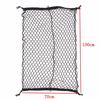 100Cm X 70Cm Black Nylon Car Trunk Net Luggage Storage Organizer Bag Rear Tail Mesh Network With 4 Hooks