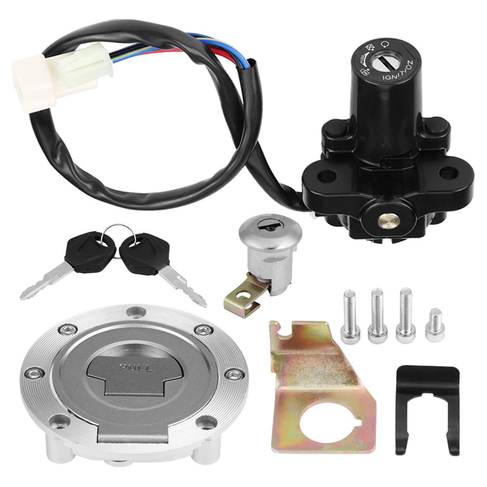 Fuel Gas Cap Ignition Switch Seat Lock W Key Set for Yamaha YZF R1 R6 FZ6 01 12