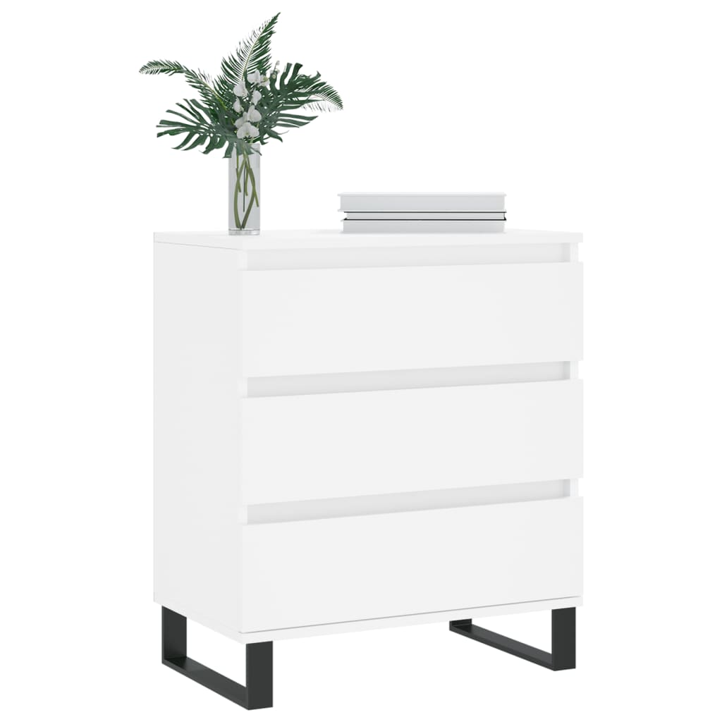 Chest of Drawers, White, 60X35X70 Cm, Wood-based Material