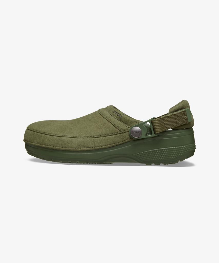 Crocs Classic Crafted Vegan Suede Clogs - Army Green / 211930-309