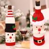 Christmas Knitted Wine Bottle Cover Home Party Table Decorations Snowman