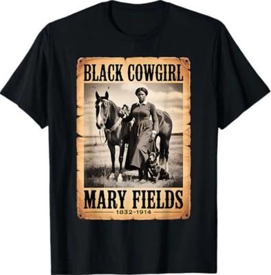 Schwarzes Cowgirl Mary Fields Western Rodeo Melanin Cowgirl T-Shirt