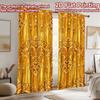 2D flat printing 2pcs Curtain Curtain Golden Design Digital Printed Polyester Drapes All Season Party & Holiday Decor Use for