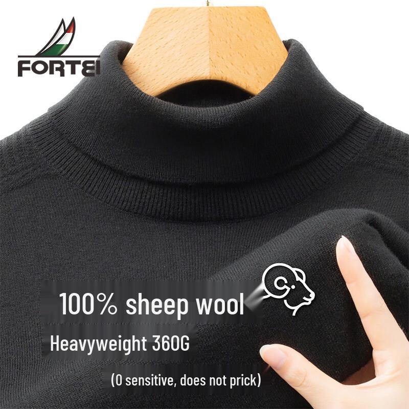 Men s 100% Merino Wool Heavyweight Turtleneck Sweater 50