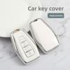 Autoschlüsselhülle für Geely GL Emgrand S Xingyue L Binyue Binrui Xingrui Borui Boyue Yuanjing Silberrand Schlüsselhülle