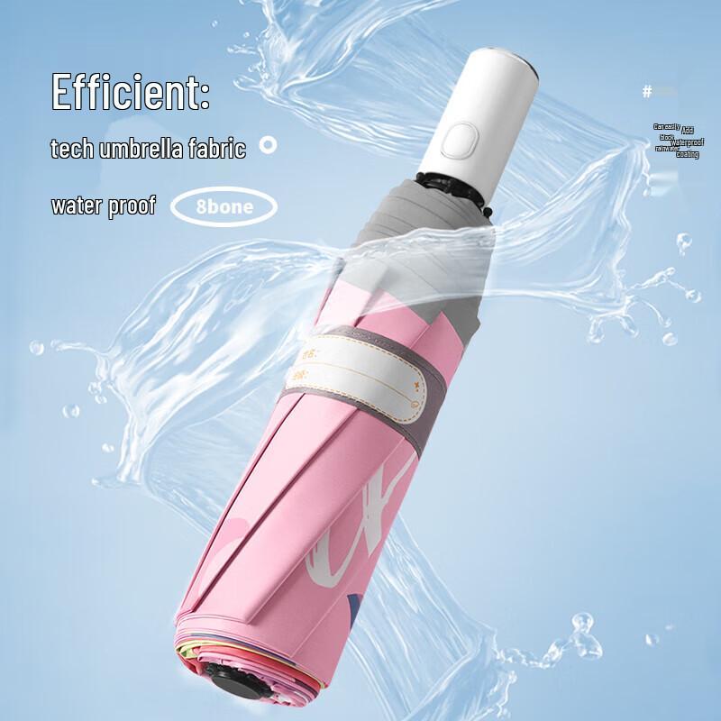 MAYDU Kids' Automatic Three-Fold Sun & Rain Umbrella