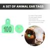 100 Pcs Veterinary Animal Ear Tags Supplies Label Number Identification Copper Livestock