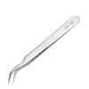 Stainless Steel Eyelash & Nail Art Tweezers Professional Pointed Tip Curved Jewelry Applicator for Nail Decorations False Lashes