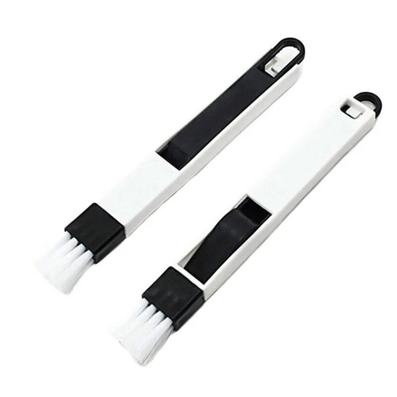 1pc Multi-purpose Door Window Groove Cleaning Brush With Dustpan For Kitchen And Bathroom, Gap Brush, Desktop Cleaning Sweep Cor