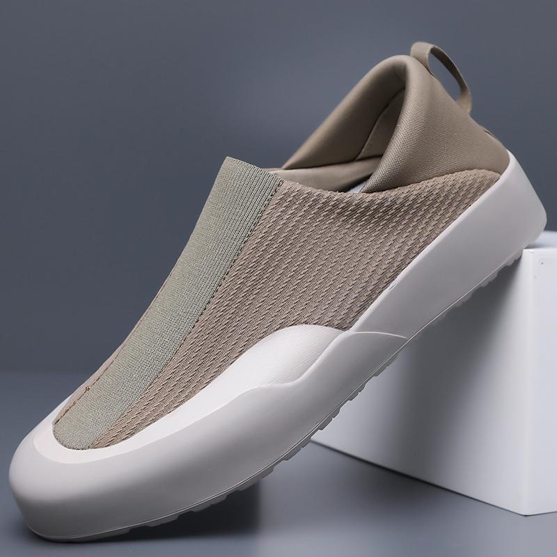 Fashion New Flats Men's Breathable Mesh Loafers Slip-On Casual Shoes Lightweight Walking Shoes for Men Comfortable Summer Lazy Footwear