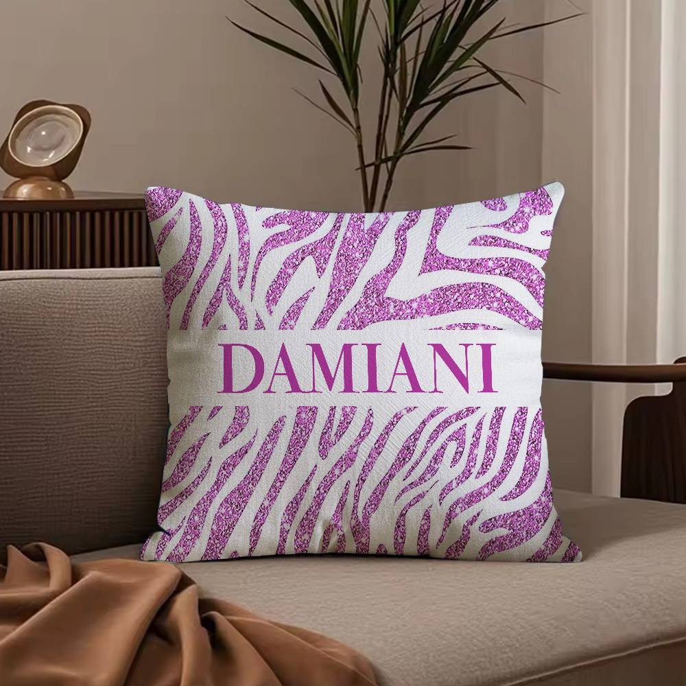 Italian Gorgeous D-Damiani Pillow Case Anti-dustmite Pillowcase Invisible zipper silky short plush Sofa cushion cover