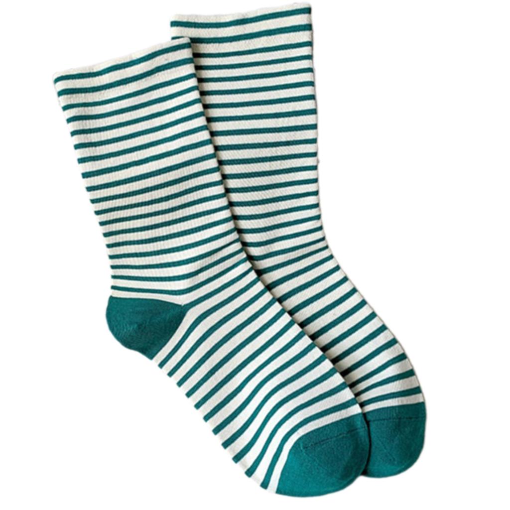 Japanese Fashion Striped Socks Women College Style School Girls Crew Socks Casual Harajuku Streetwear Middle Tube Socks